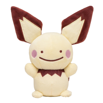 Officiële Pokemon center knuffel Ditto transform Pichu +/- 17cm